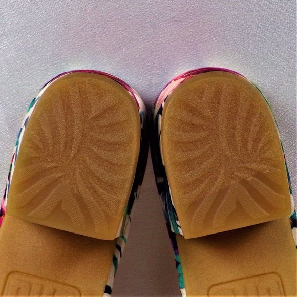 ONO 8M CARL 17 multicolor floral low-heel slide sandals leather uppers & linings - Picture 14 of 16